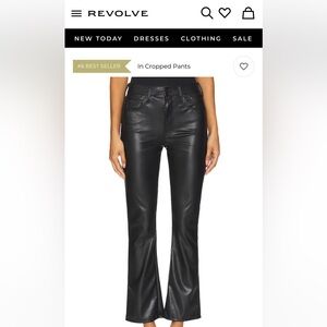 MOTHER Black Leather Pants